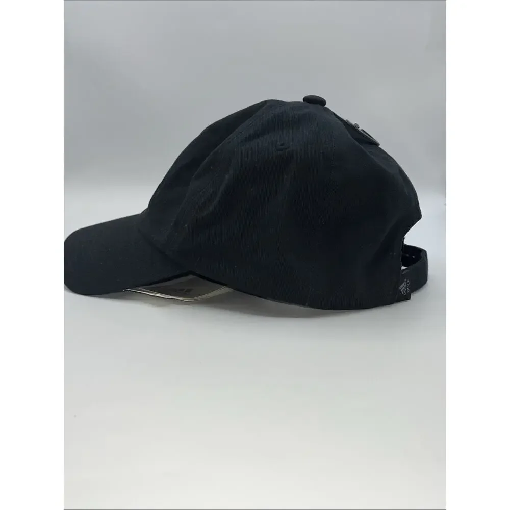ADIDAS GOLF COAT OF ARMS - BLACK NEWCASTLE- ADJUSTABLE WOMEN HAT CAP NWT NEW